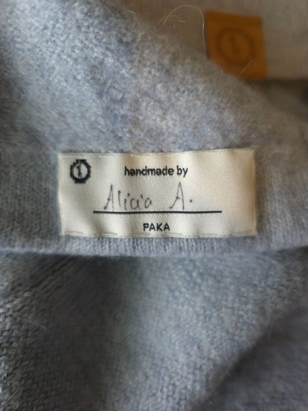 PAKA Handmade Gray Royal Alpaca Wool Blend Crewneck Pullover Sweater Sz XS - Picture 6 of 8